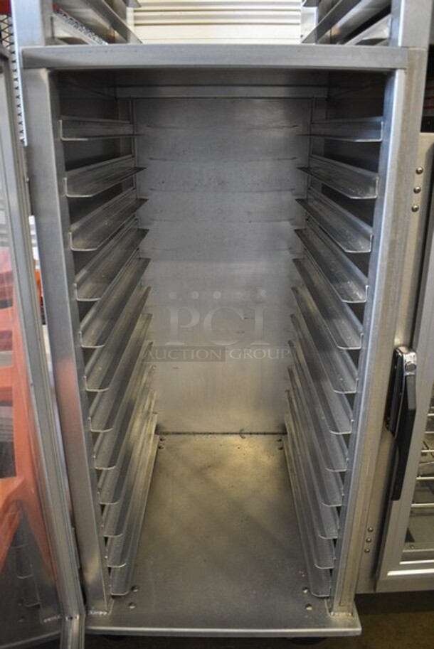 Lockwood Metal Commercial Enclosed Pan Transport Rack w/ Half Size View Through Door on Commercial Casters. 23x30x71 - Image 3 of 5