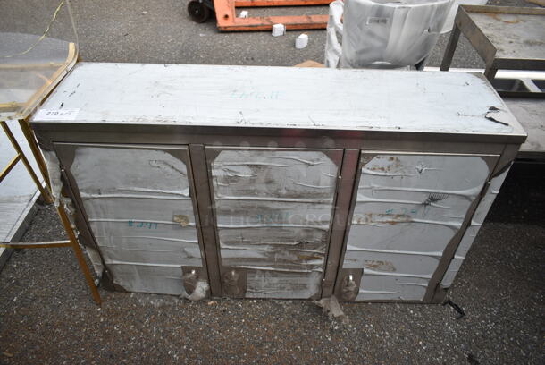 BRAND NEW SCRATCH AND DENT! Stainless Steel 3 Door Cabinet. 