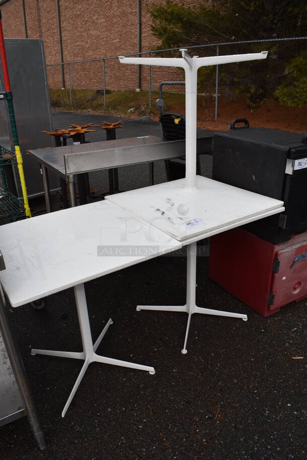 4 White Dining Height Tables. 27.5x27.5x29.5. 4 Times Your Bid! - Image 5 of 5