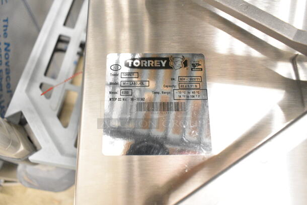 BRAND NEW SCRATCH AND DENT! Torrey W-LABEL40L 40 lb. WiFi Price Computing Scale with Thermal Label Printer. Tested and Working! - Image 8 of 8