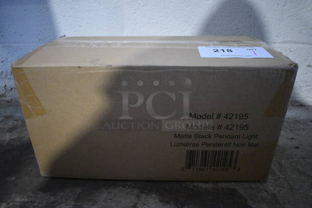 BRAND NEW SCRATCH AND DENT! 42195 Matte Black Pendant Light Fixture.  - Image 1 of 2