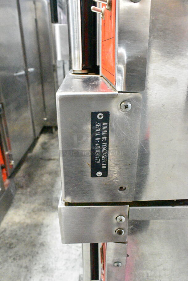 2 Vulcan VC6GD-SEFCAM5 Stainless Steel Commercial Natural Gas Powered Full Size Convection Oven w/ View Through Doors, Metal Oven Racks and Thermostatic Controls. 2 Times Your Bid! - Image 9 of 10