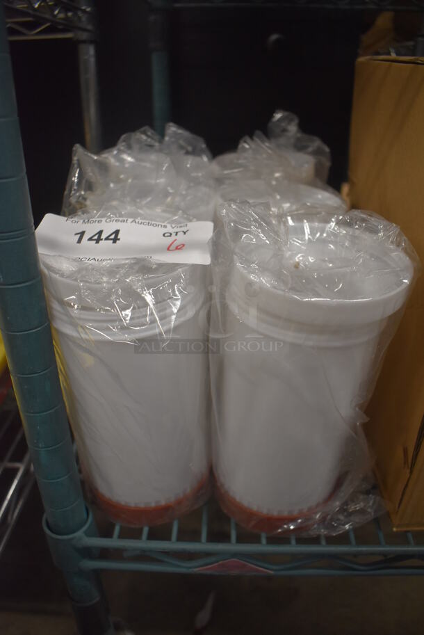 ALL ONE MONEY! Lot of 6 BRAND NEW! White Poly Bottles. 4x4x13 - Image 1 of 4