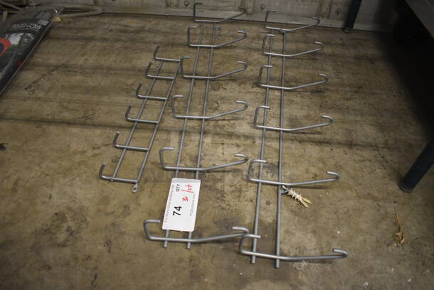 ALL ONE MONEY! Lot of 3 Wall Mount Gray Multi Hooks! Includes 28x2.5x6, 16x2x3 - Image 3 of 3