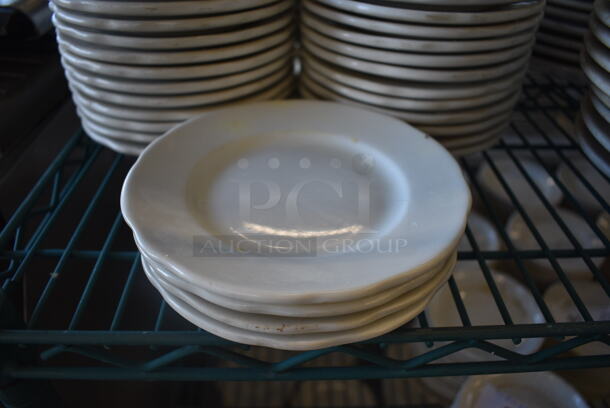36 White Ceramic Plates. 6.5x6.5x1. 36 Times Your Bid!