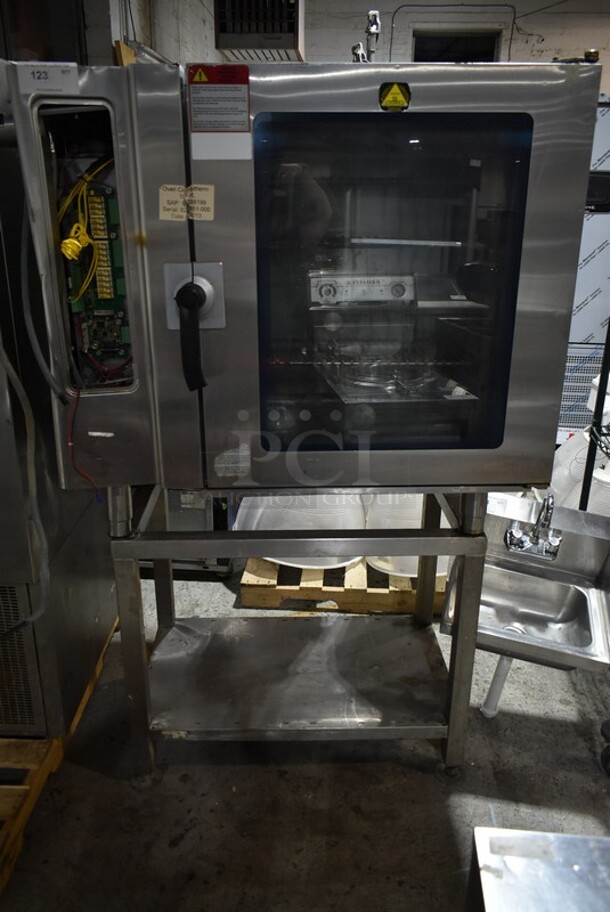 Alto Shaam 10.10 ES Stainless Steel Commercial Combitherm Convection Oven on Stand. 208-240 Volts, 3 Phase. 
