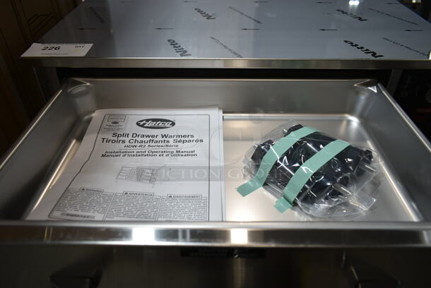 BRAND NEW SCRATCH AND DENT! Hatco HDW-1R2 Stainless Steel Freestanding Split Two Drawer Warmer. 120 Volts, 1 Phase. Tested and Working! - Image 6 of 9