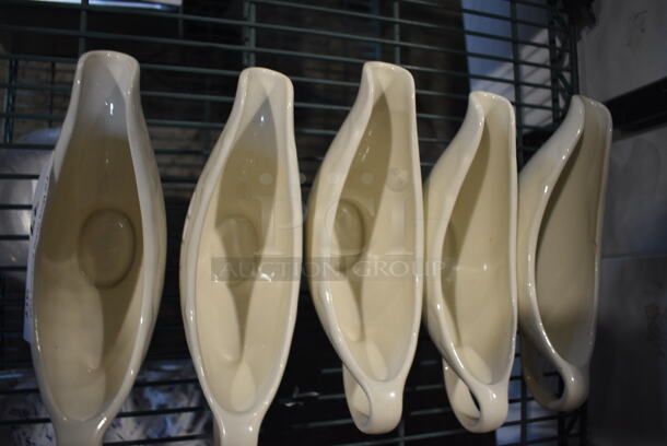 5 White Ceramic Gravy Boats. 9x3x4. 5 Times Your Bid! - Image 3 of 4