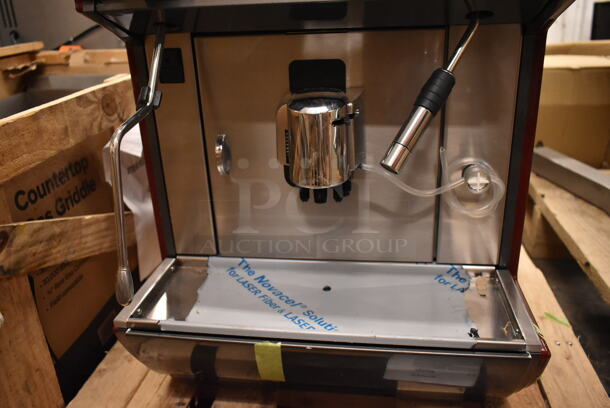BRAND NEW SCRATCH AND DENT! Gaggia Concetto 2M Stainless Steel Commercial Countertop Super Automatic Espresso Machine. 208 Volts.  - Image 4 of 12