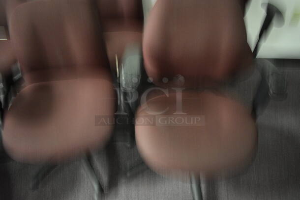 6 Maroon Office Chairs. 6 Times Your Bid!  (Main Building) - Image 4 of 6