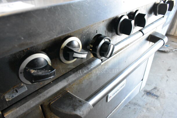 2021 Garland G36-6C Stainless Steel Commercial Natural Gas Powered 6 Burner Range w/ Oven.  - Image 3 of 6