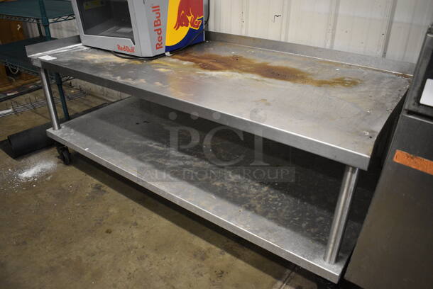 Stainless Steel Commercial Equipment Stand w/ Metal Under Shelf on Commercial Casters. 64x30x26 - Image 4 of 5