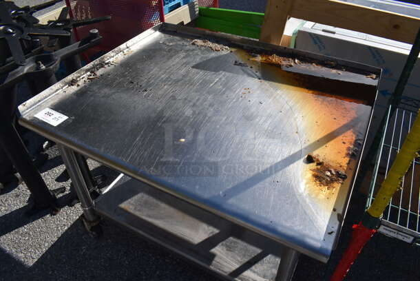 Stainless Steel Commercial Equipment Stand w/ Under Shelf on Commercial Casters. 37x31x28 - Image 3 of 4
