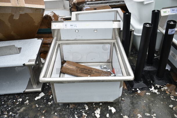 BRAND NEW SCRATCH AND DENT! Steelton 522CS12424  29 1/2" 18-Gauge Stainless Steel One Compartment Commercial Sink without Drainboard - 24" x 24" x 12" Bowl - Image 2 of 7