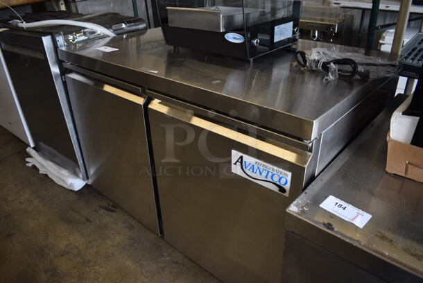 BRAND NEW! Avantco 178SSUC48RHC Stainless Steel Commercial 2 Door Undercounter Cooler on Commercial Casters. 115 Volts, 1 Phase. 48x30x32. Tested and Working! - Image 3 of 8