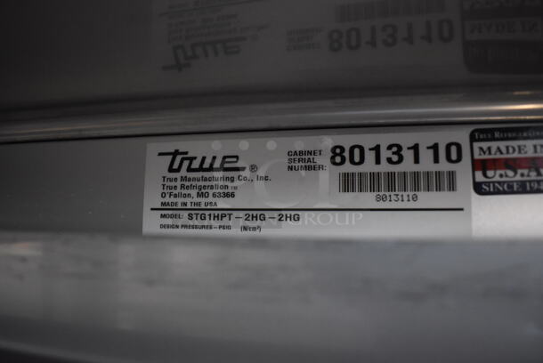 2014 True STG1HPT-2HG-2HG Stainless Steel Commercial 2 Half Size Door Reach In Pass Through Cooler Merchandiser on Commercial Casters. 250 Volts, 1 Phase. 27.5x36.5x84 - Image 6 of 6