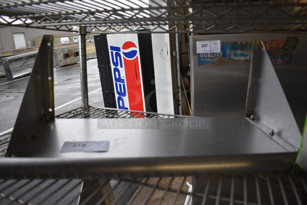 Stainless Steel Shelf w/ Wall Mount Brackets. 24x12x8 - Image 2 of 2