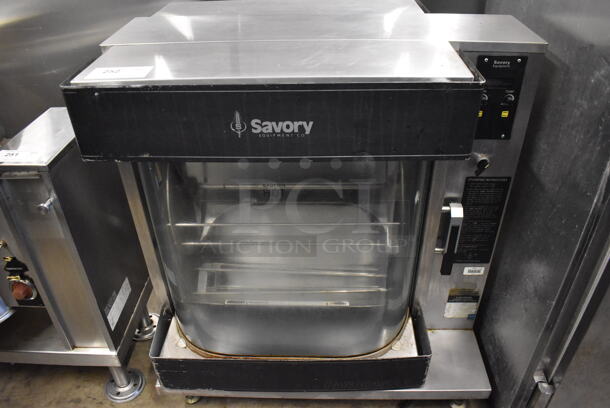 Savory Stainless Steel Commercial Countertop Electric Powered Rotisserie Oven. 208/240 Volts, 3 Phase. 34x25x37 - Image 1 of 7