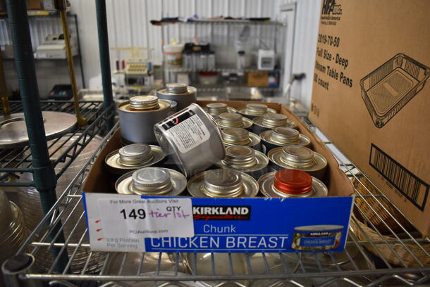 ALL ONE MONEY! Tier Lot of Various Items Including Foil Lids, Sterno Fuel - Image 2 of 7