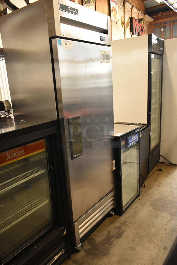 2020 True T-19F-HC ENERGY STAR Stainless Steel Commercial Single Door Reach In Freezer w/ Poly Coated Racks. 115 Volts, 1 Phase. Tested and Working!