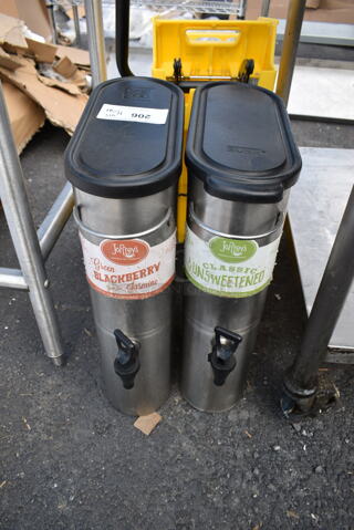 2 Stainless Steel Beverage Holder Dispensers. 2 Times Your Bid!
