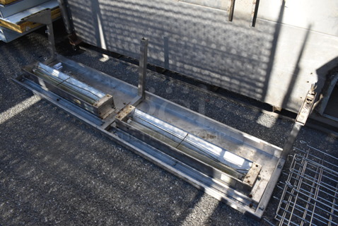 Stainless Steel Commercial Shelf w/ 2 Power Strips. 72x15.5x15.5