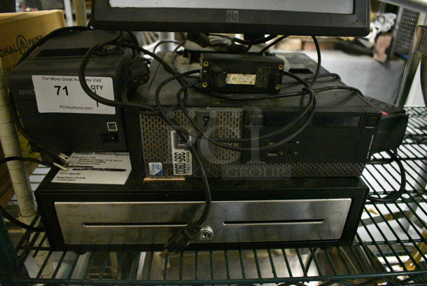 Elo 15" POS Monitor, Epson M267D Receipt Printer, Computer Tower and Metal Cash Drawer. (kitchen) - Image 4 of 6