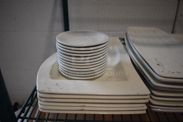 ALL ONE MONEY! Lot of 34 Various White Ceramic Plates - Image 3 of 3