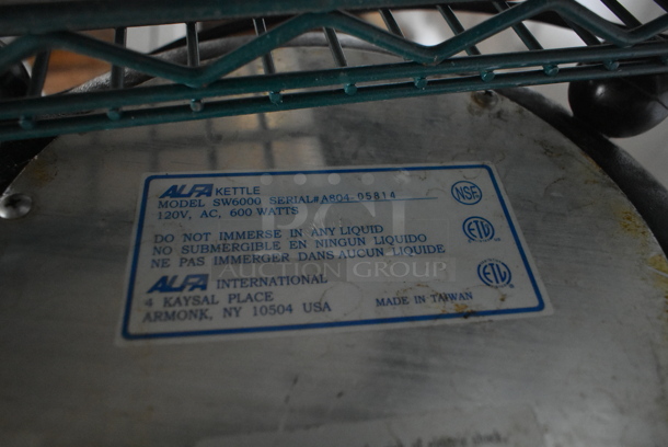 Alfa SW6000 Metal Commercial Countertop Soup Kettle Food Warmer. 120 Volts, 1 Phase. Tested and Working! - Image 3 of 4