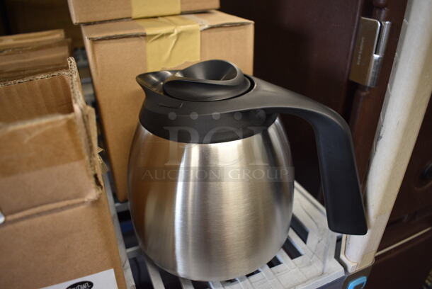 3 BRAND NEW IN BOX! Bunn Stainless Steel 1.9 Liter Coffee Pots. 9x7x8. 3 Times Your Bid!