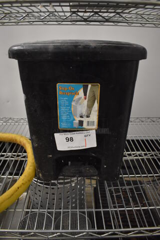Black Poly Trash Can. 10.5x10x15