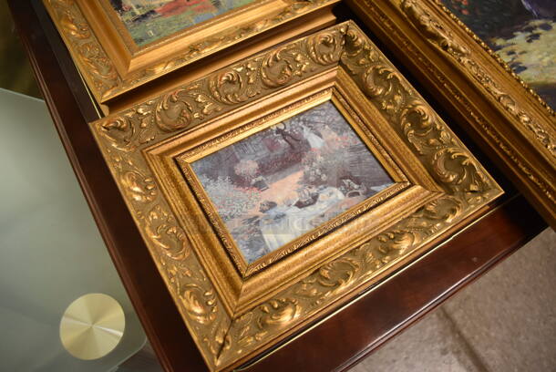Framed Canvas Painting Reproduction of The Lunch by Claude Monet From Art Dealer Ed Mero! - Image 2 of 5