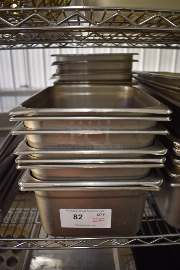 20 Stainless Steel 1/2 Size Drop In Bins. 1/2x4. 20 Times Your Bid!
