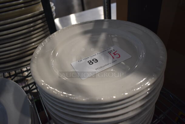 15 White Ceramic Plates. 10x10x1. 15 2396 - Image 2 of 3
