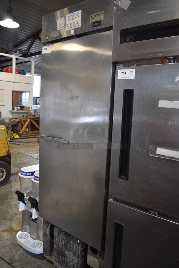 Beverage Air Model KF24-1AS Stainless Steel Commercial Single Door Reach In Freezer on Commercial Casters. 115 Volts, 1 Phase. 25.5x32x83. Tested and Powers On But Does Not Get Cold - Image 5 of 5