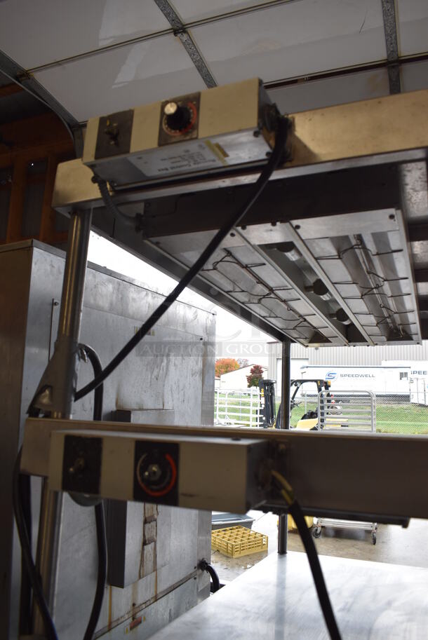 Stainless Steel Commercial Table w/ 3 Over Shelves, 3 Warming Strips, 2 Doors and Under Shelf. 48x30x82 - Image 10 of 12