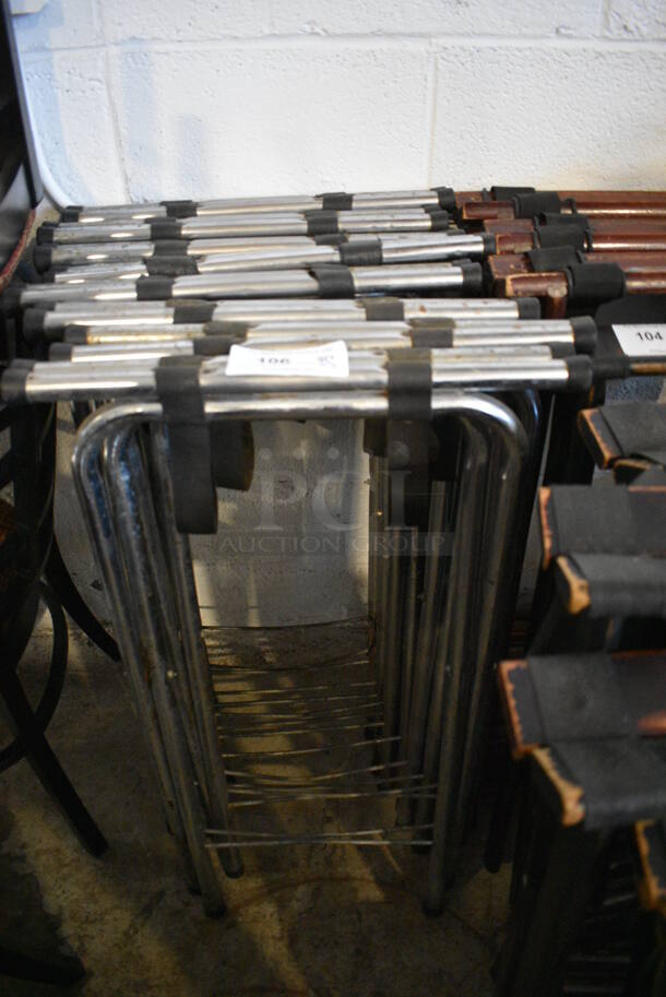 8 Metal Serving Tray Stands. 20x16x30. 8 Times Your Bid!