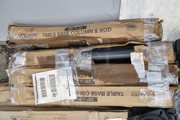 Lot of BRAND NEW SCRATCH AND DENT! Lancaster Table & Seating Items; 5 164TCOLROD25 25 3/16" Standard Height Table Base Column and Rod and 17 964SWIP Bar Stool Flat Swivel - Image 3 of 6