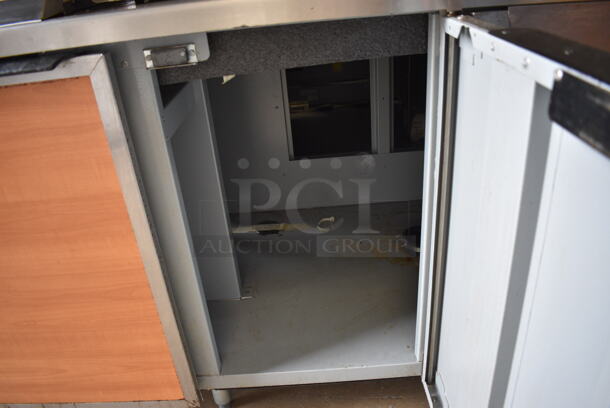 Duke Model SUB-60-84-LM Stainless Steel Commercial Soda Station w/ 4 Wood Pattern Doors. 84x38x36.5 - Image 6 of 7