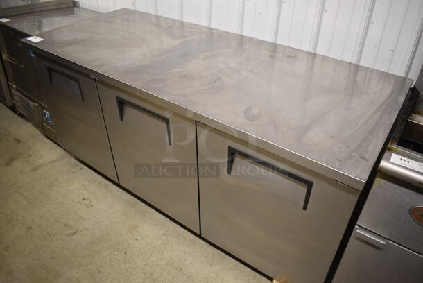 2011 True TUC-72 ENERGY STAR Stainless Steel Commercial 3 Door Undercounter Cooler on Commercial Casters. Missing 1 Caster. 115 Volts, 1 Phase. 72.5x30x35. Tested and Working! - Image 7 of 8
