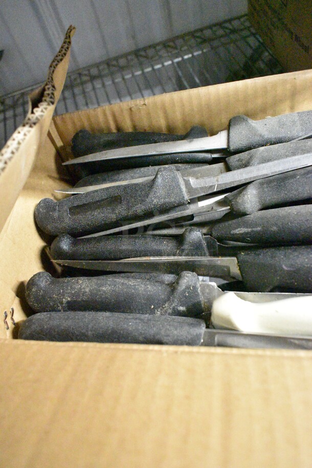 50 SHARPENED Stainless Steel Knives Including Boning Knives. 50 Times Your Bid!  - Image 3 of 5