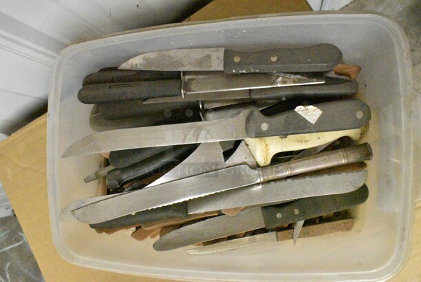 60 SHARPENED Stainless Steel Knives Including Boning Knives. 60 Times Your Bid!  - Image 2 of 7