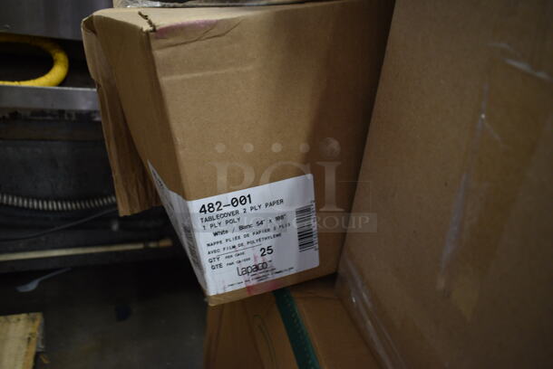 PALLET LOT of 22 BRAND NEW Boxes Including 760IC06P Choice 6 oz. Pink Paper Frozen Yogurt / Food Cup - 1000/Case, 9506004 8 oz PET Dessert Containers, 12218X5ECOST Aluminum Foil, 482-001 54" x 108" White Tissue / Poly Table Cover - 25/Case, Dart C35UT1 StayLock&#174; 9" x 5 3/8" x 3 1/2" Clear Hinged Plastic 9" Medium Oblong Container - 250/Case, 999FFMEDSQWH Choice 5.5 oz. Medium White Paper Scoop / Tray - 50/Pack, Zurn Unit, T024CHC. 22 Times Your Bid! - Image 7 of 12