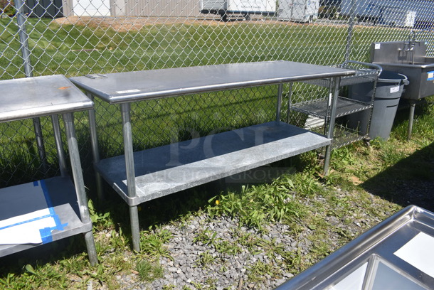 Stainless Steel Table w/ Can Opener Attachment and Undershelf - Image 2 of 3