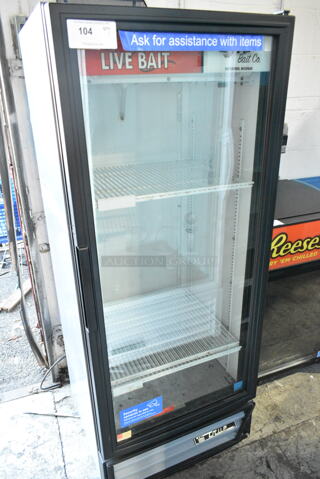True GDM-12 Metal Commercial Single Door Reach In Cooler Merchandiser w/ Poly Coated Racks. 115 Volts, 1 Phase. Tested and Working!