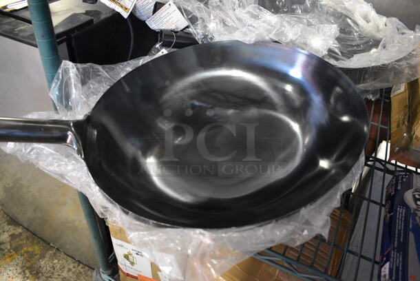 12 BRAND NEW! Winware WOK-16 Metal Skillets. 22x16x5. 12 Times Your Bid! - Image 2 of 4