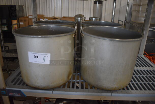 4 Metal Stock Pots. 13x13x13. 4 Times Your Bid!