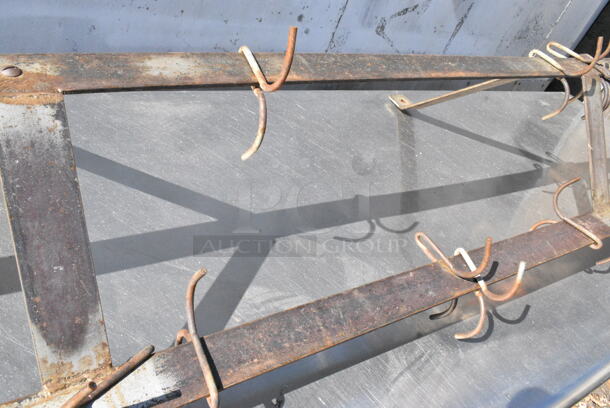 Metal Pot Rack w/ Hooks. (out back) - Image 3 of 4