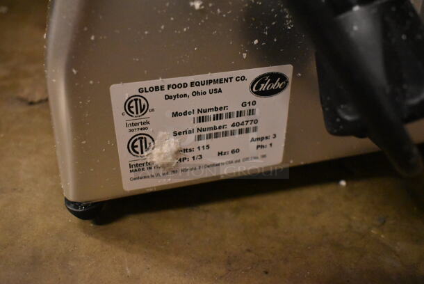 BRAND NEW SCRATCH AND DENT! Globe G10 Metal Commercial Countertop Meat Slicer w/ Blade Sharpener. 115 Volts, 1 Phase. Tested and Working! - Image 5 of 5