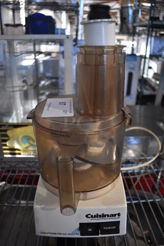 Cuisinart Countertop Food Processor w/ S Blade and Slicing Blade. 7x9x15. Tested and Working!